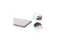 Matelas pliable gris de 4 cm d'épaisseur avec couches intérieures visibles.