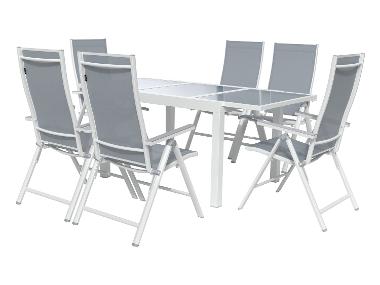 LIVARNO HOME Table de jardin + Lot de 6 fauteuils Houston