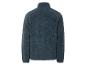 Une veste polaire bleu foncé à col montant.
