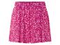 Shorts à fleurs roses à plis, style estival.
