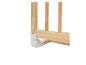Barrière de lit en bois avec mécanisme de pliage blanc.