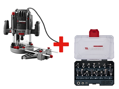 PARKSIDE PERFORMANCE® Défonceuse + Set d'embouts de fraisage