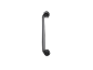 Une poignée de porte noire élégante et moderne.