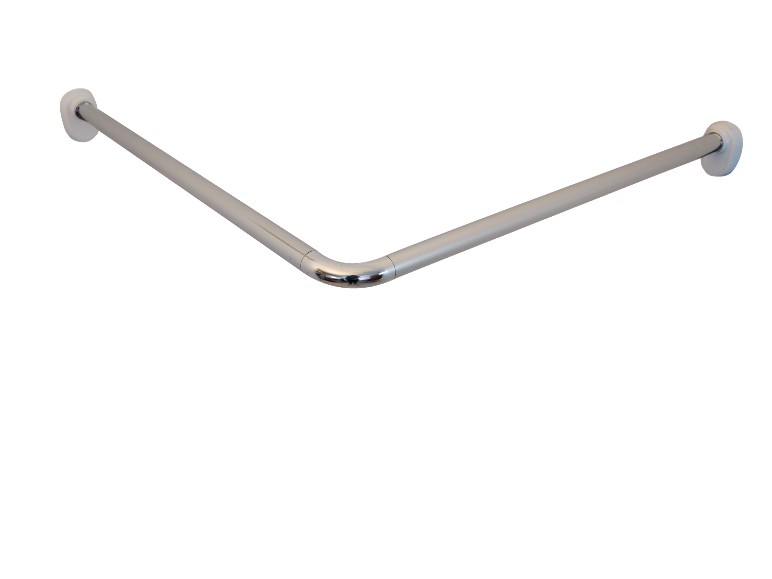 Barre d'appui d'angle pour salle de bain.