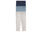 Trois paires de leggings côtelés en gris, bleu et bleu marine.