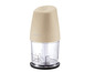 Un mini hachoir SilverCrest beige avec un bol transparent.