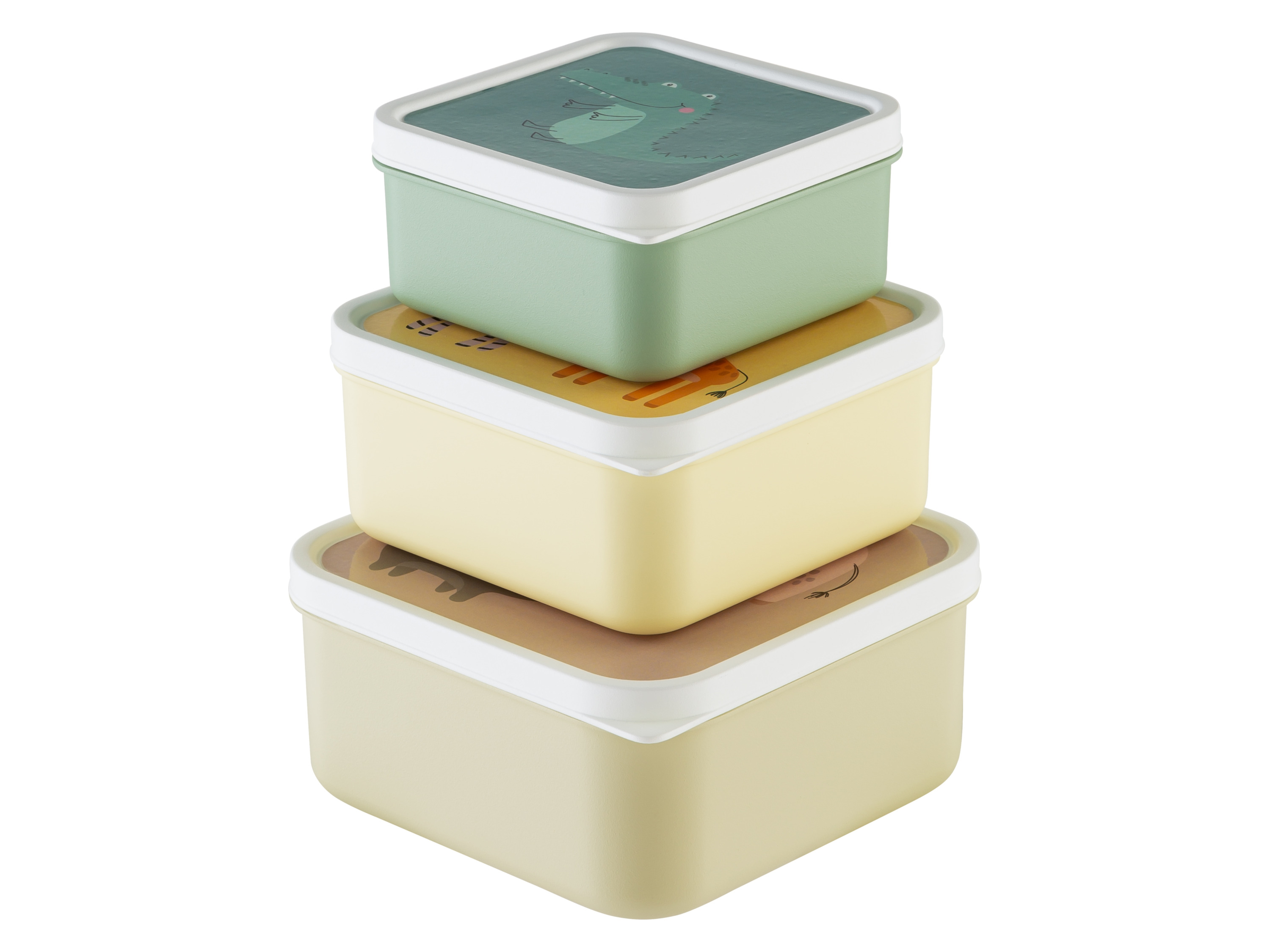 LIVARNO home Set de 3 boîtes à en-cas (animaux sauvages)