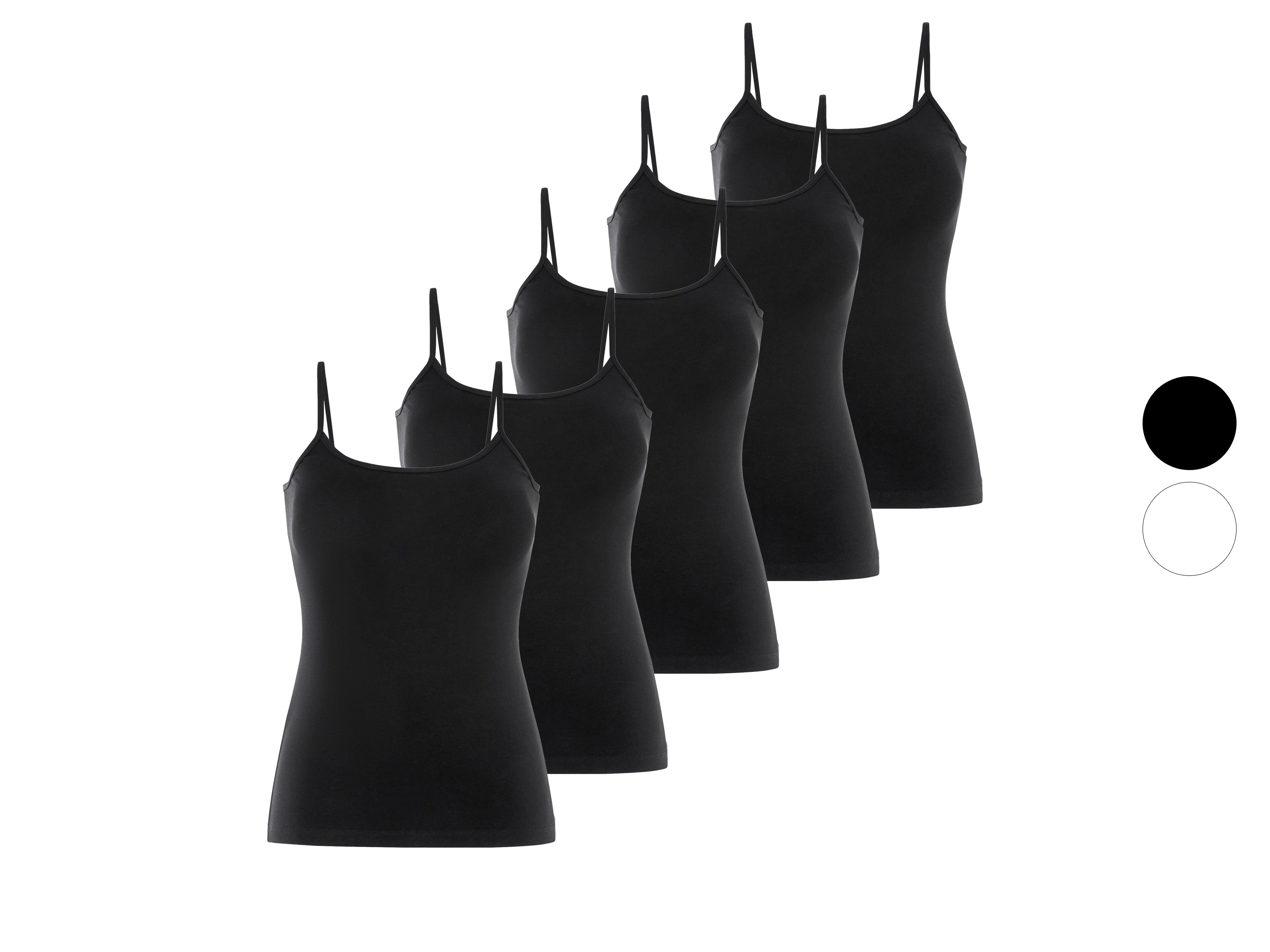 esmara® Lot de 5 débardeurs spaghetti femme