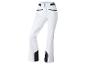 Pantalon de ski blanc avec des détails noirs.