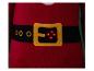 Un pull de Noël rouge avec une ceinture noire et une boucle avec des lumières LED.