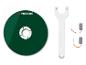 Un disque vert Parkside, une clé et deux charbons.