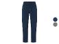 Pantalon bleu foncé avec cordon de serrage, disponible en bleu foncé et gris.