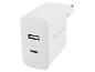 Chargeur TRONIC blanc avec USB-C et technologie PD.