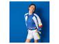 Vêtements de sport Lidl : veste, haut et short, style rétro.