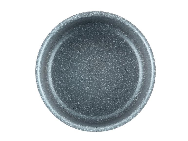 Plat creux gris à effet pierre.