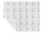 Un tissu blanc avec un motif de lignes grises abstraites.