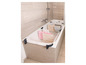Séchoir à linge de salle de bain au-dessus d'une baignoire.