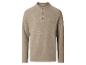 Pull en maille à manches longues et boutons pour homme, beige