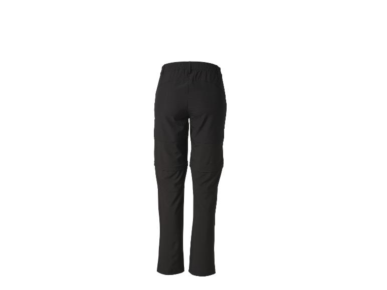 Pantalon de randonnée zippé noir pour homme, vue arrière