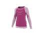 T-shirt de sport à manches longues pour femme, fuchsia et rose clair