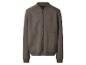 Blouson bomber marron pour homme avec fermeture éclair et poches.