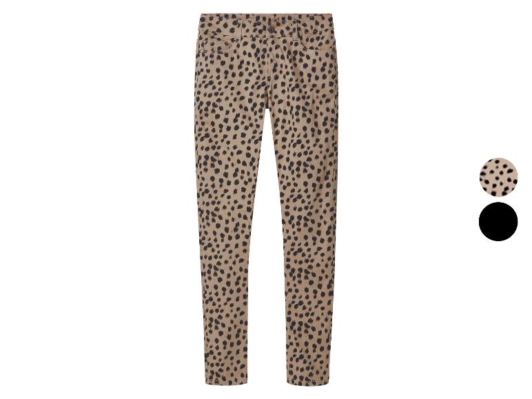 Jean slim à imprimé léopard avec options de couleur