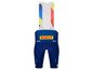 Cuissard de vélo bleu avec bretelles Santini avec logo Pirelli.