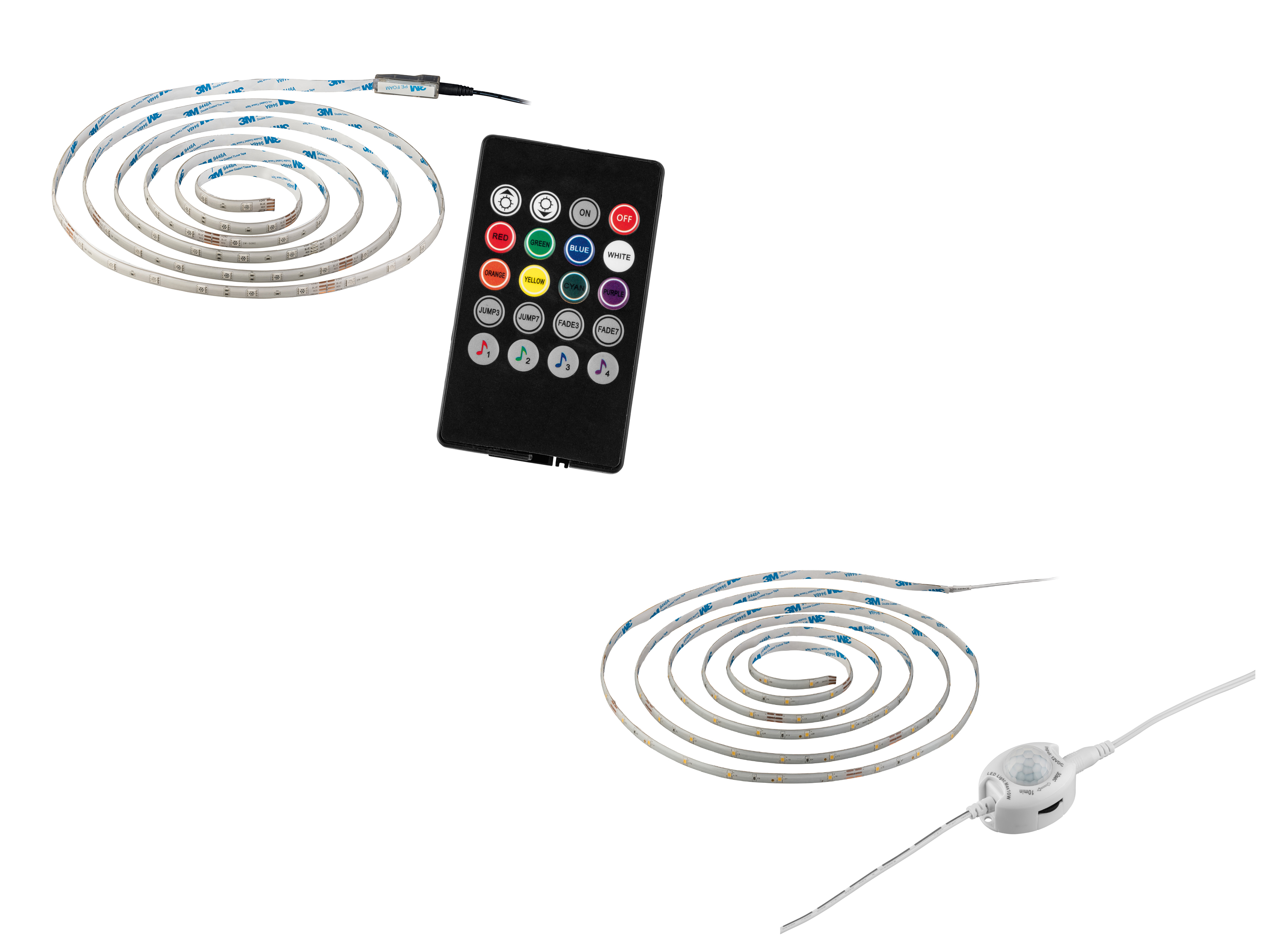 LIVARNO home Ruban LED avec capteur audio ou avec détecteur de mouvements, 3 m