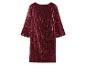 Robe à sequins bordeaux avec manches trois-quarts