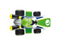 Un Mario Kart vert à quatre roues