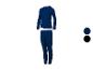 Ensemble de sous-vêtements thermiques bleu foncé avec haut à manches longues et pantalon.