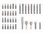 Un ensemble d'embouts de tournevis, y compris Torx et embouts plats.