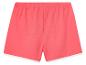 Shorts corail à taille élastique, bord blanc.