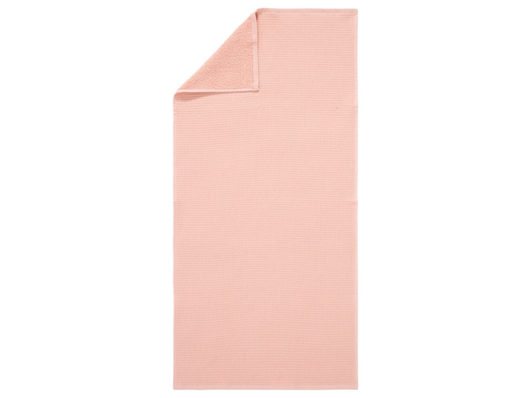 LIVARNO home Lot de 2 serviettes de toilette gaufrées, 50 x 100 cm 2