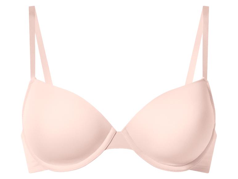 Soutien-gorge basique rose clair à bretelles réglables.