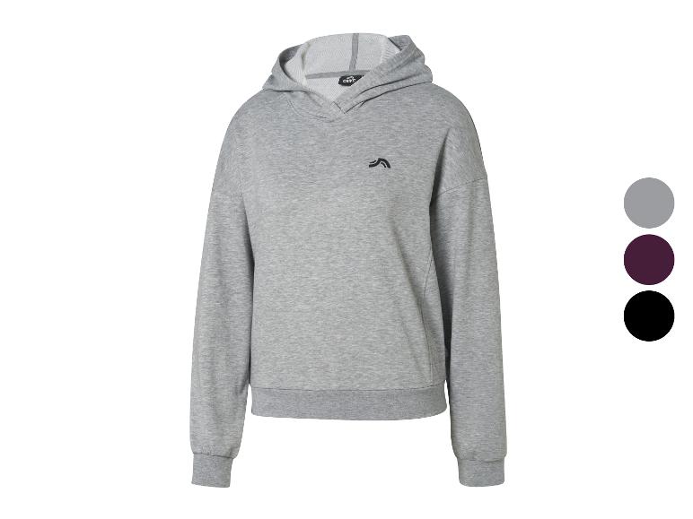 Sweat à capuche gris Crivit avec petit logo noir et options de couleur