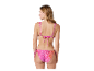 Bikini triangle et bas de maillot tie-dye rose.