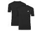 Deux t-shirts Reebok noirs à manches courtes.
