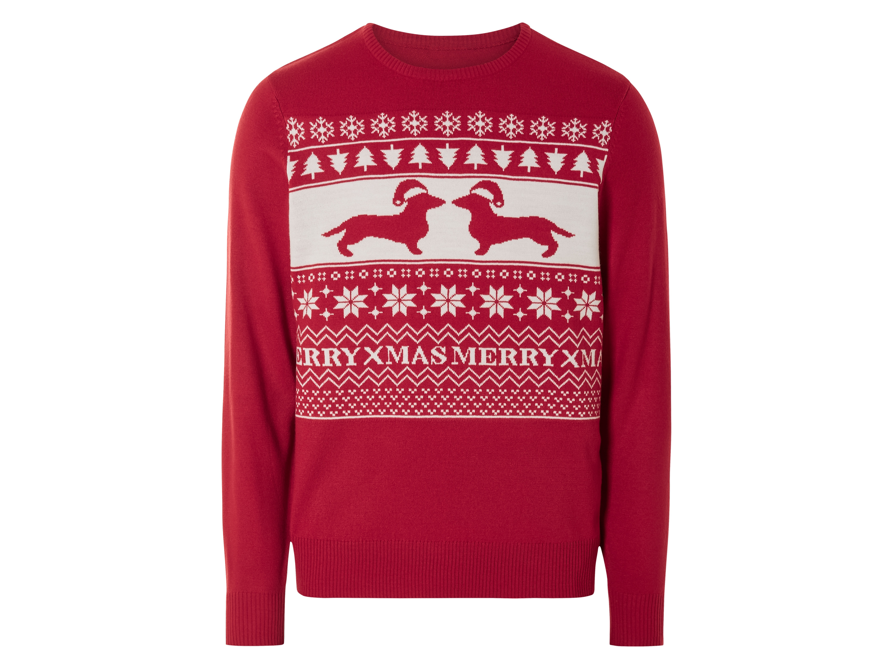 LIVERGY® Pull de Noël homme (M, rouge)