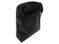 Sac à bandoulière noir en cuir ou simili cuir.