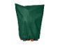 Housse de protection verte pour plantes sur plusieurs pots.