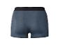 Caleçon boxer bleu foncé pour homme avec ceinture élastique noire, vue arrière.