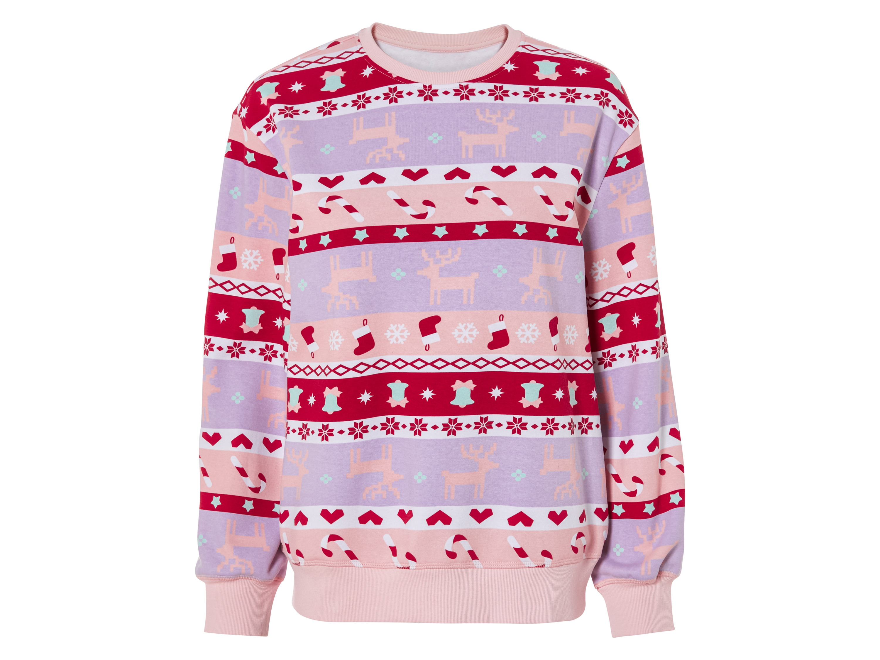 esmara® Sweat à capuche ou sweat motif de noël femme (rose, S(34/36))