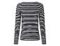 T-shirt rayée noir et blanc à manches longues.