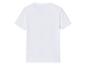 T-shirt blanc à manches courtes, vue arrière.