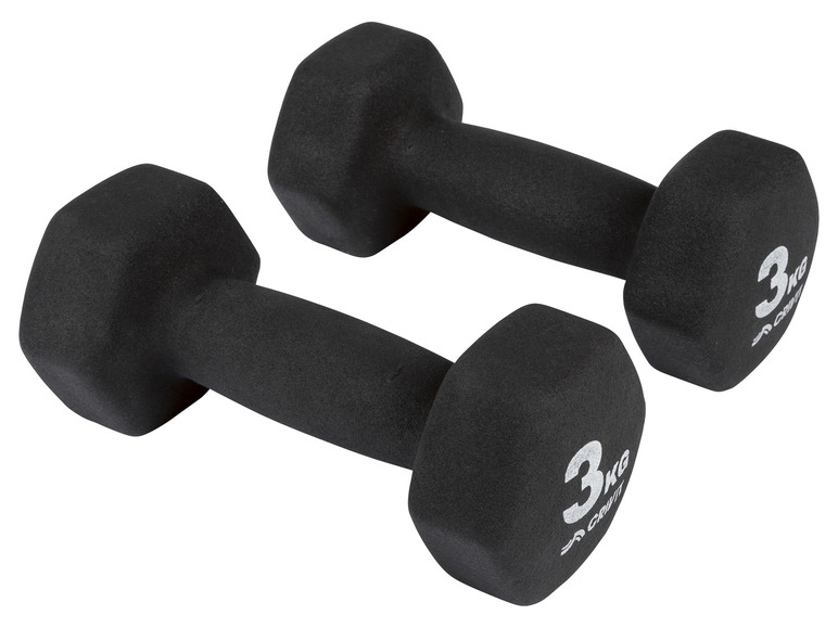 Aller en mode plein écran : CRIVIT Lot de 2 haltères de 3 kg ou 5 kg - Image 1