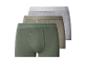 Lot de 3 boxers en coton pour homme en vert, kaki et gris