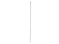 Câble en acier inoxydable isolé sur fond blanc.