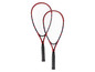 Deux raquettes de tennis rouge et noir