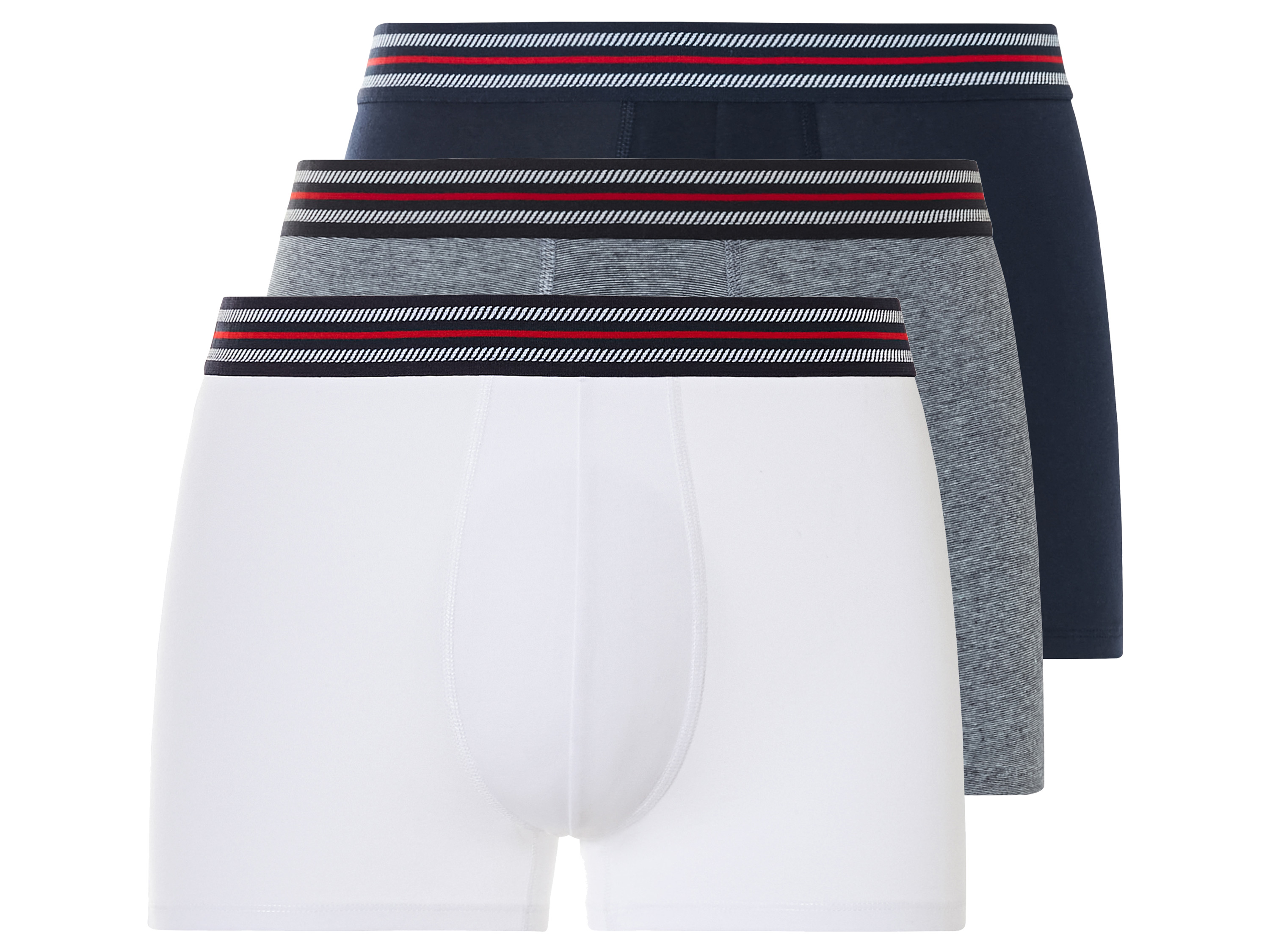 LIVERGY® Lot de 3 boxers homme (bleu marine/bleu clair/blanc, S)